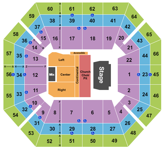 ExtraMile Arena Eric Church Seating Chart